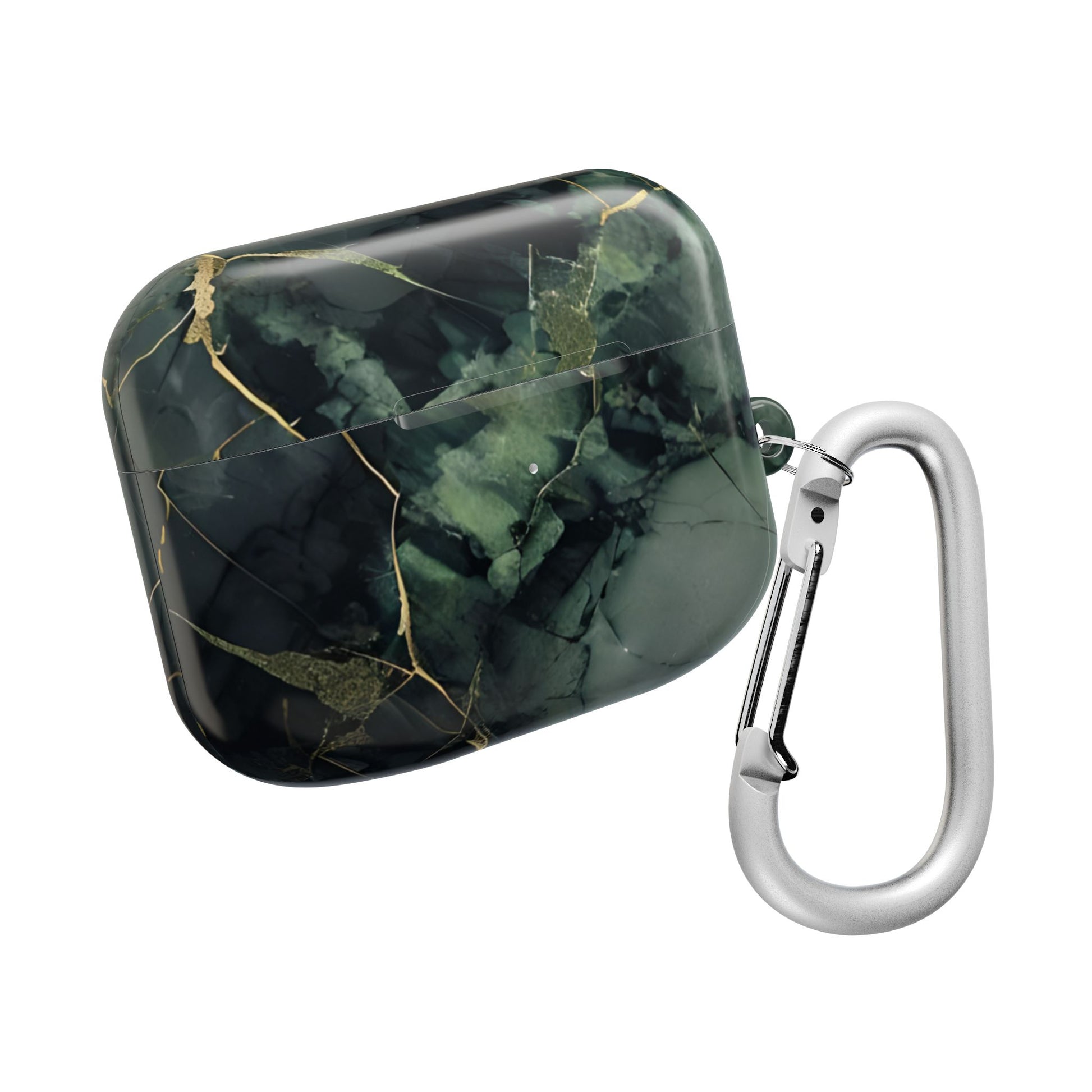 Verdant Vein AirPod Case - Green Marble Earbud Cover for Gen 1, 2, 3, Pro Gen 1 & 2