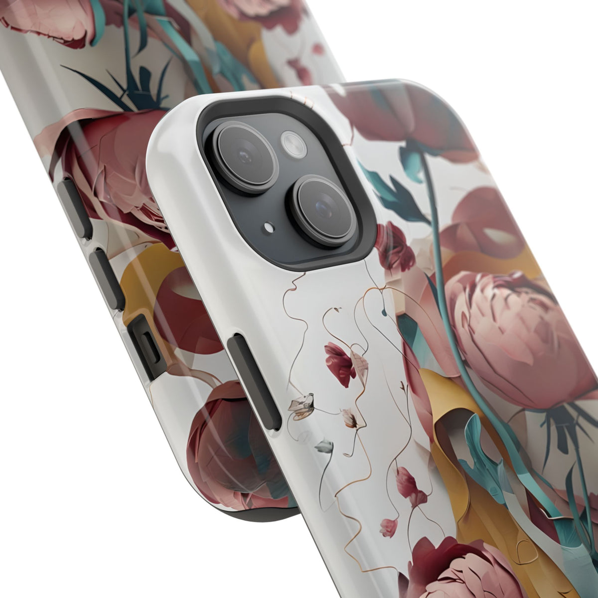 Blushing Peony Veil iPhone MagSafe Case