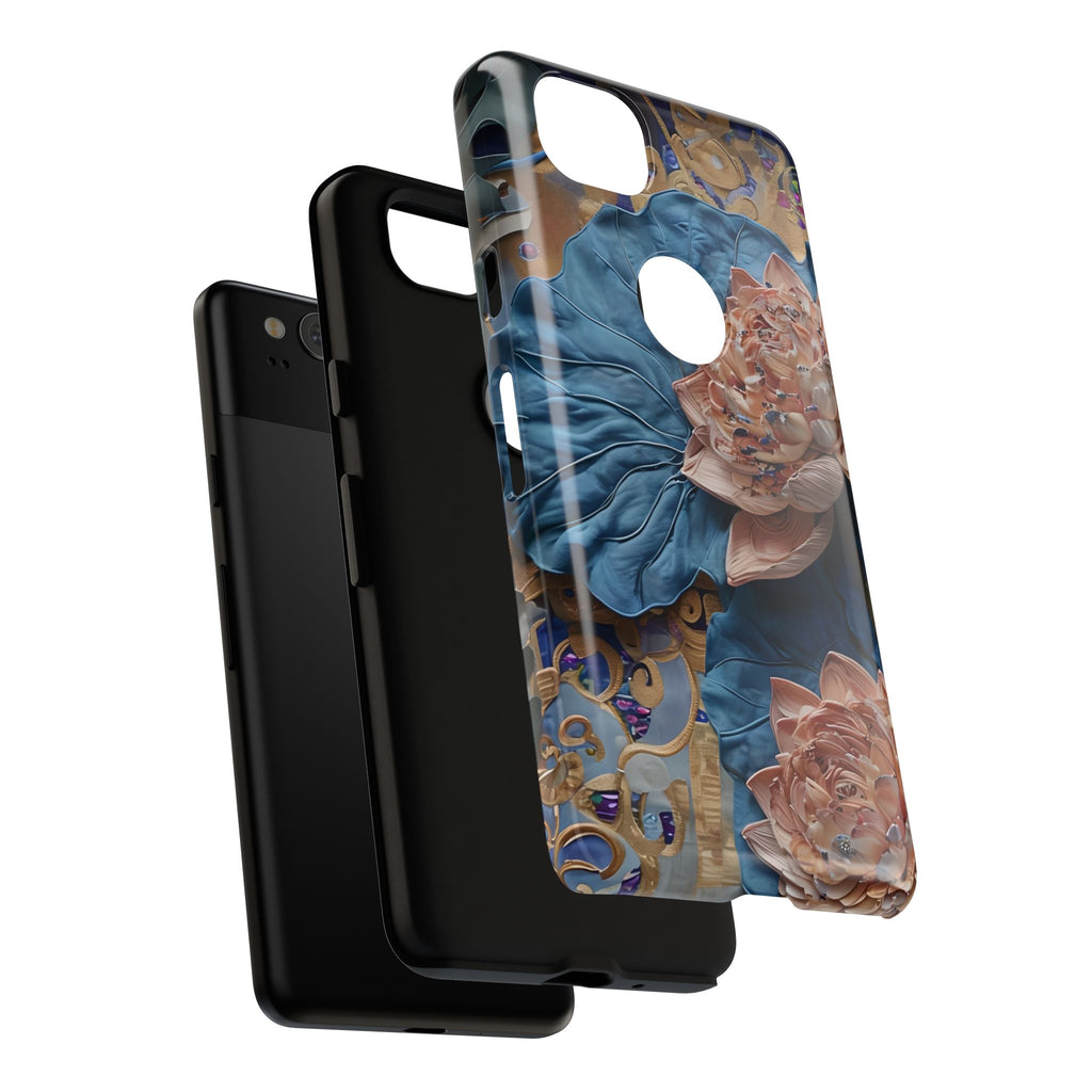 Peony Midnight Tapestry - Google Pixel 2 - Elegant Blue & Blush Artful Phone Cover