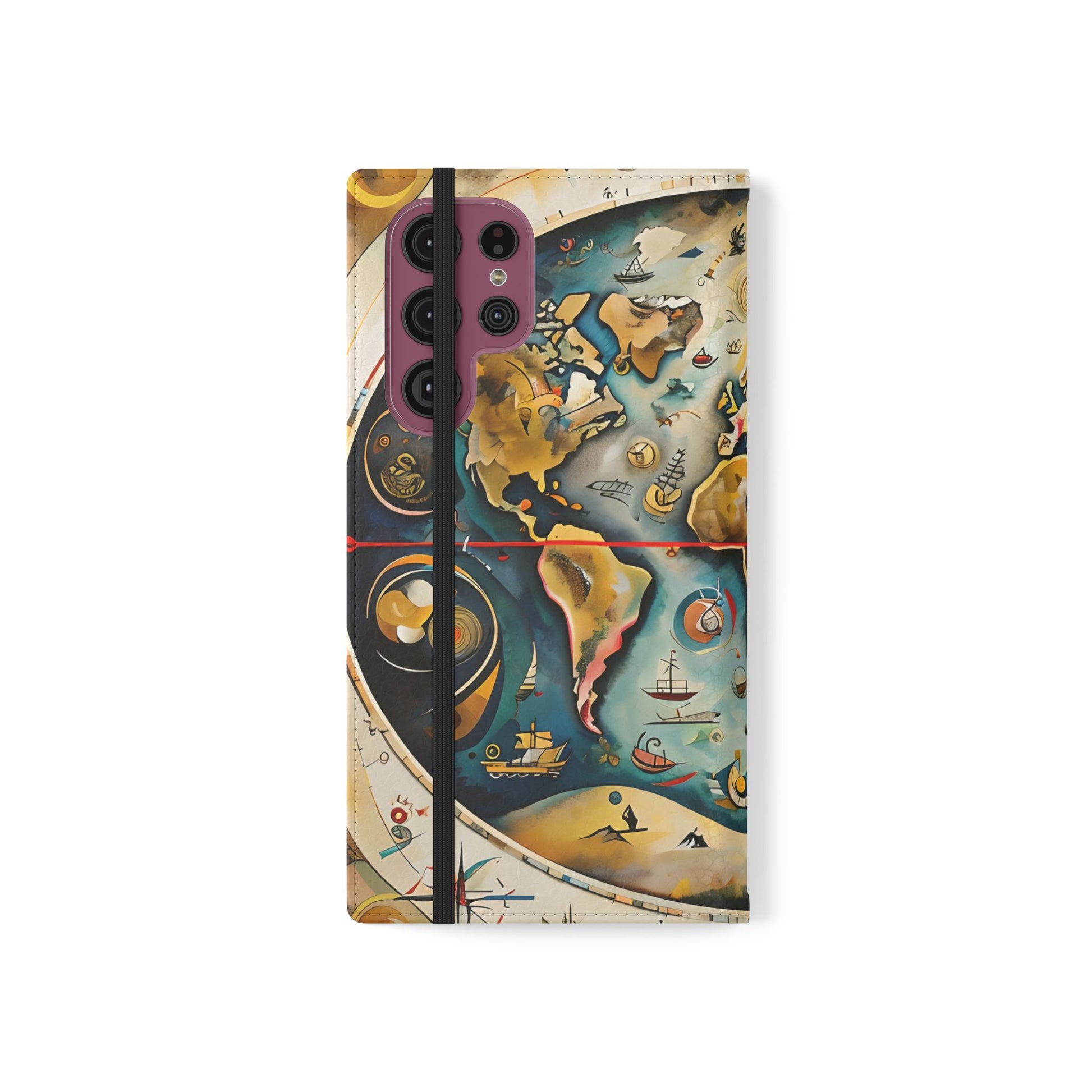 Celestial Map - Vintage-Inspired Phone Wallet Case for Samsung Galaxy S22 Ultra
