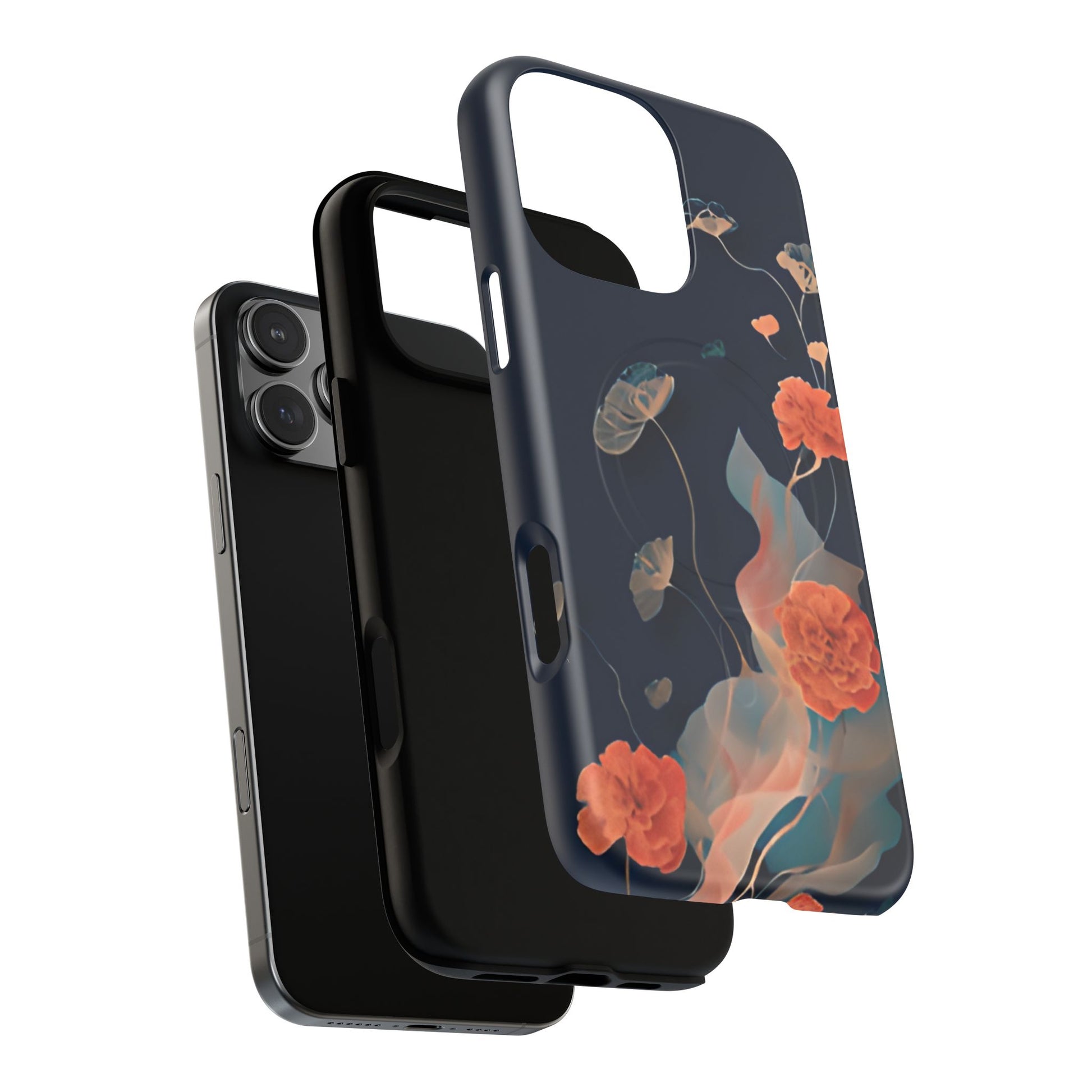 Lotus Reverie - Elegant Artistic Floral iPhone 16 Pro Max MagSafe Phone Case - Painterly Lotus Blossom Design