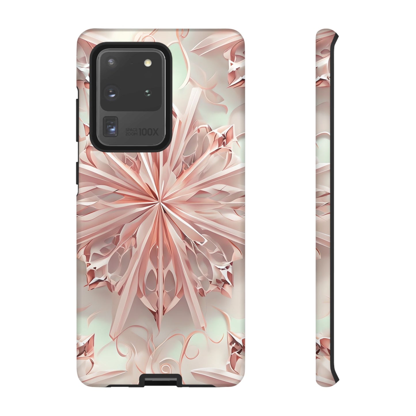 Blush Frost from our Kaleidoscope Collection - Samsung Galaxy tough case - Soft Pink Geometric Floral Design