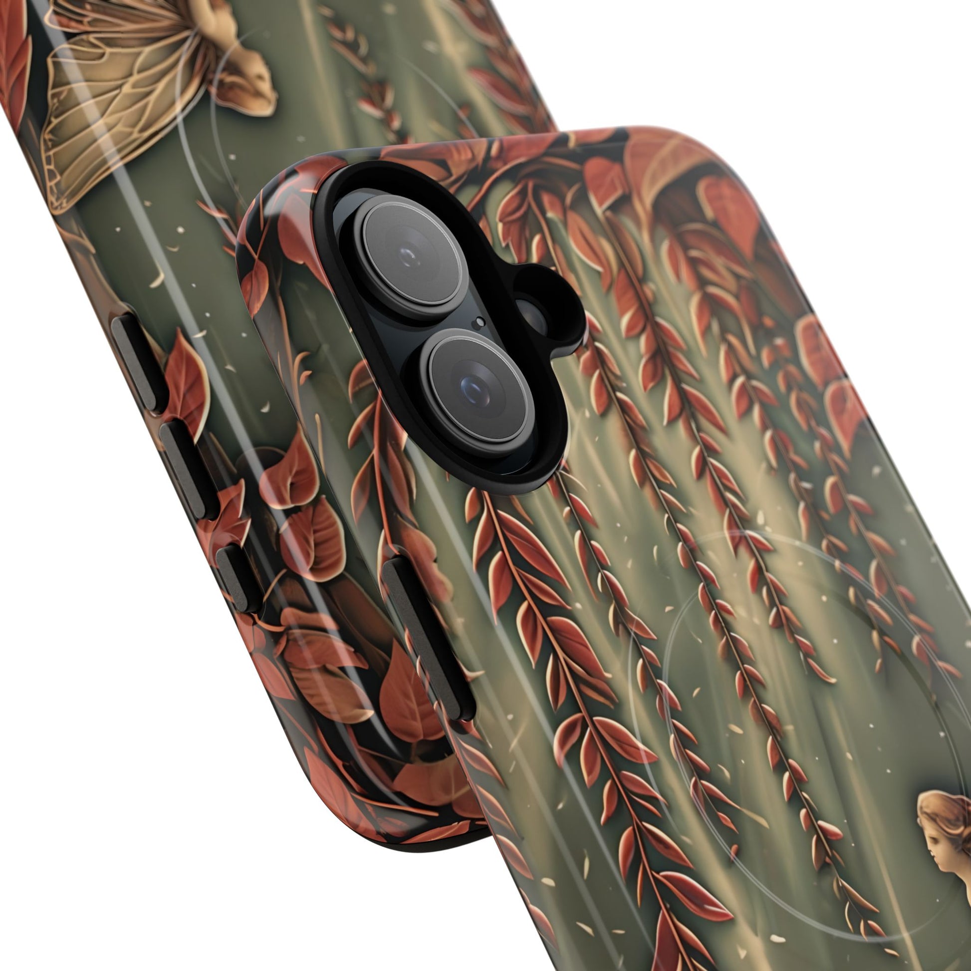 Willow Whisper - Tranquil Nature Art iPhone 16 Plus MagSafe Phone Case - Serene Willow Tree & Meditative Figure Design