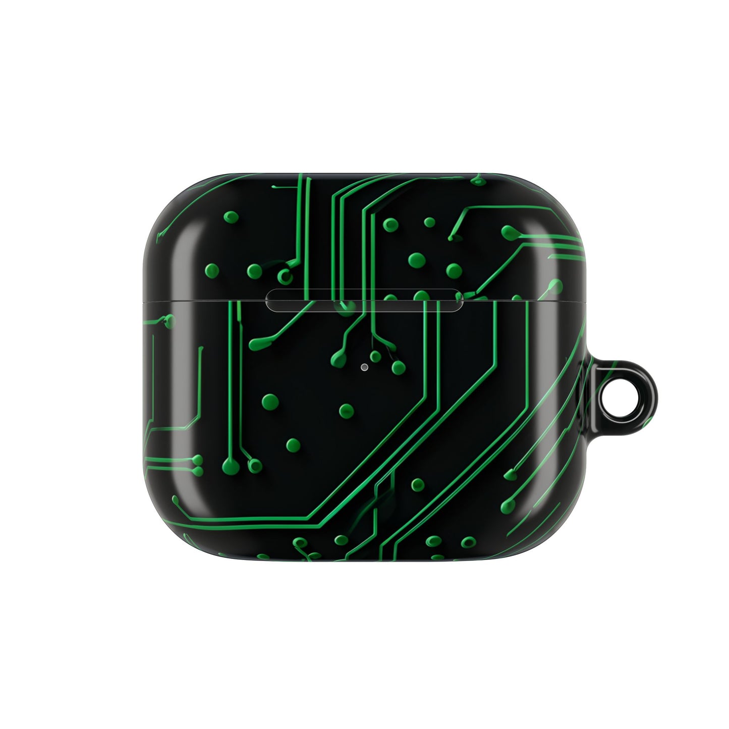 Green Circuit Grid AirPods Case