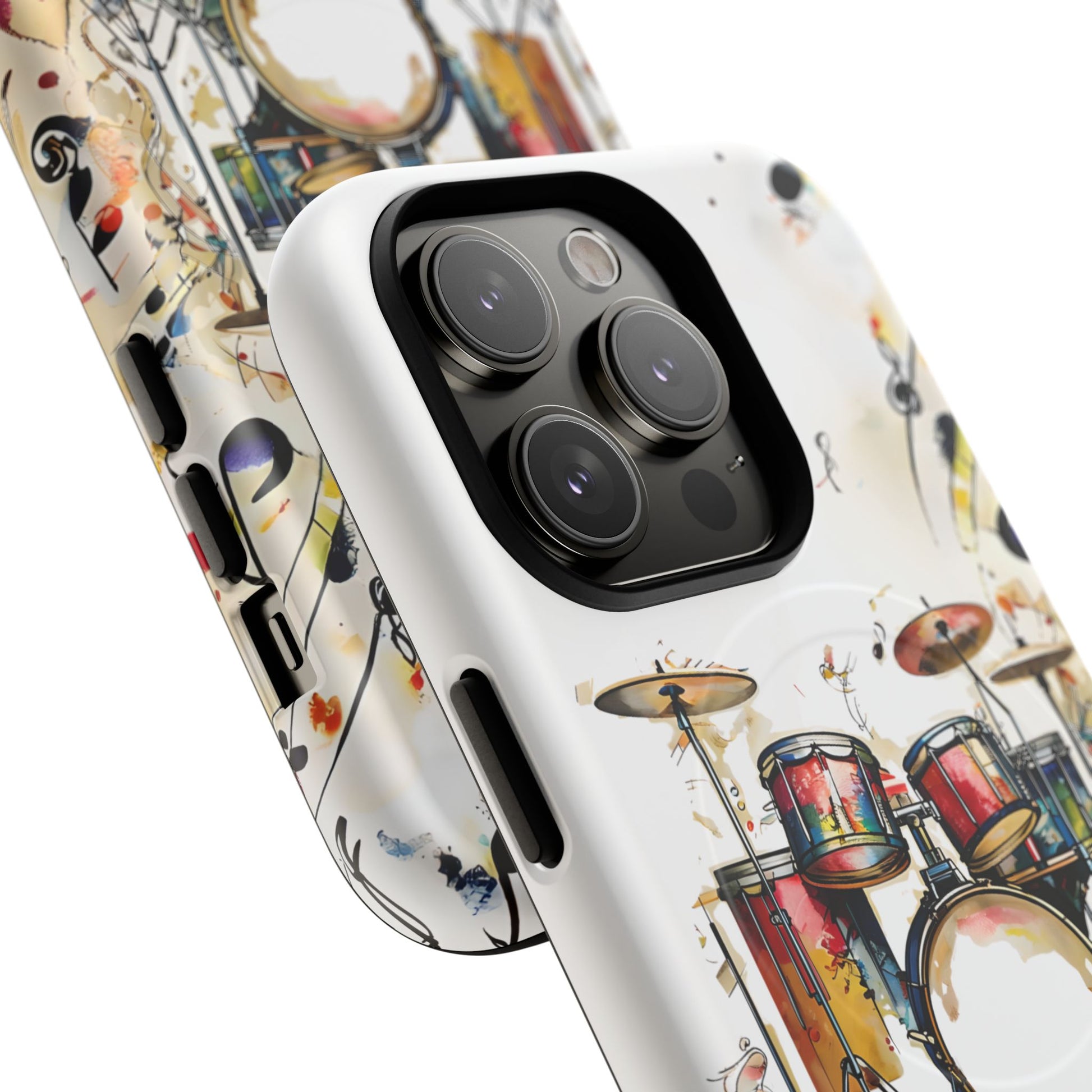Beatline Abstract Drums & Music Notes iPhone 14 Pro MagSafe Case