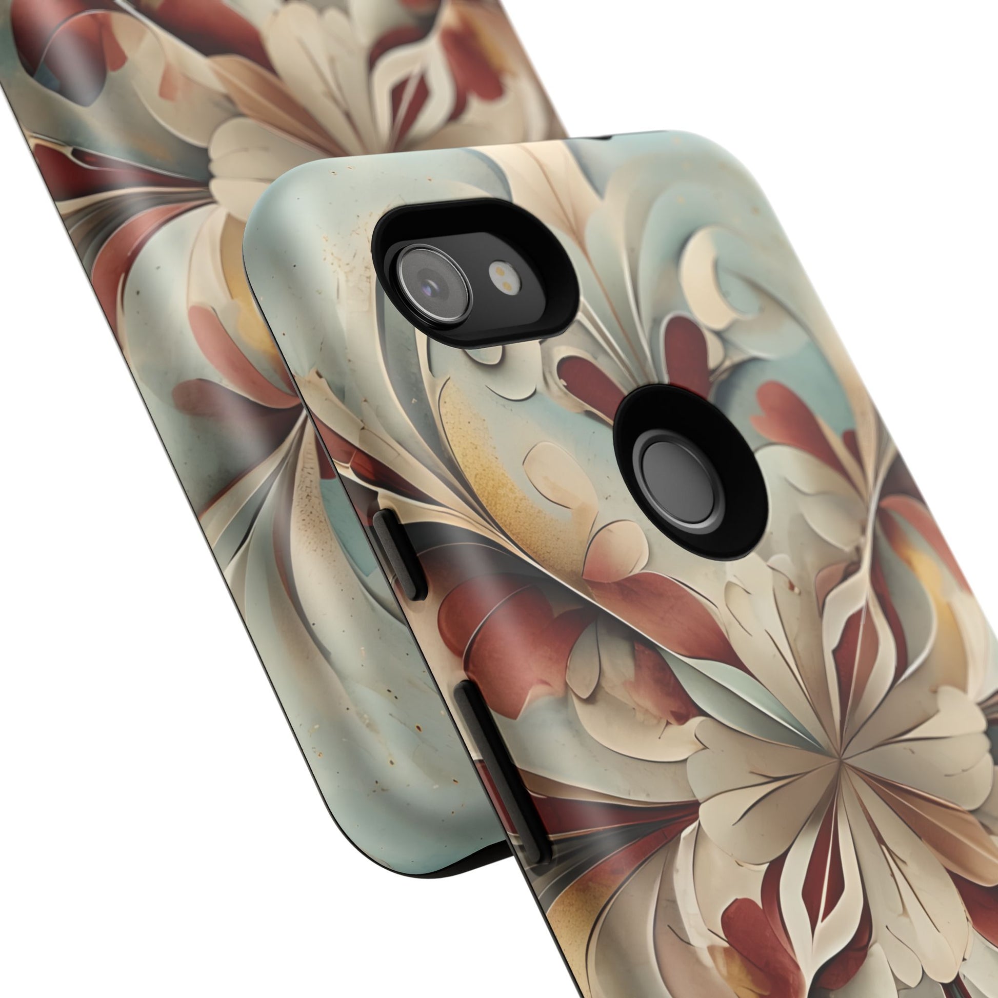Vintage Baroque Blossom - Ornate Floral Art Google Pixel 3a XL Tough Phone Case - Elegant Baroque-Inspired Design