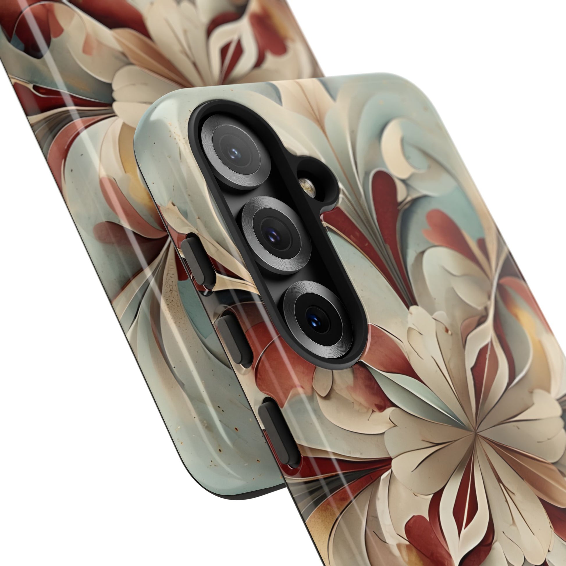 Vintage Baroque Blossom - Ornate Floral Art Samsung Galaxy S25 Tough Phone Case - Elegant Baroque-Inspired Design