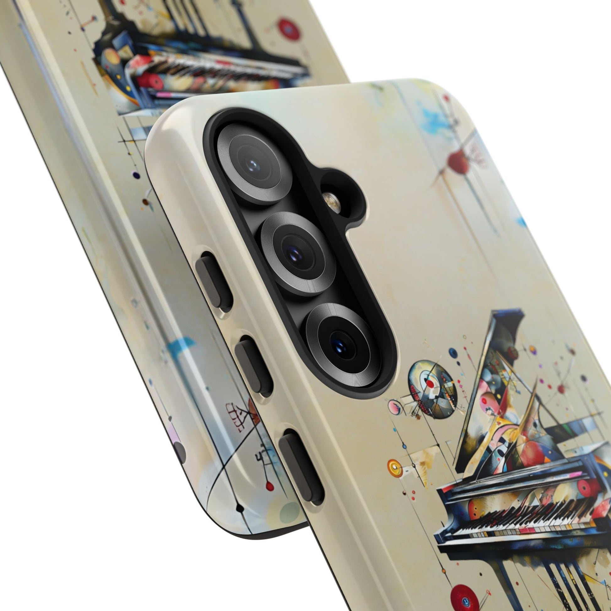 Keys of Imagination Artistic Grand Piano Tough Case for Samsung Galaxy S25- Shockproof Phone Cover