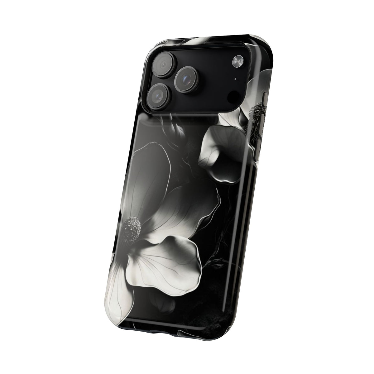 Monochrome Magnolia iPhone MagSafe Case