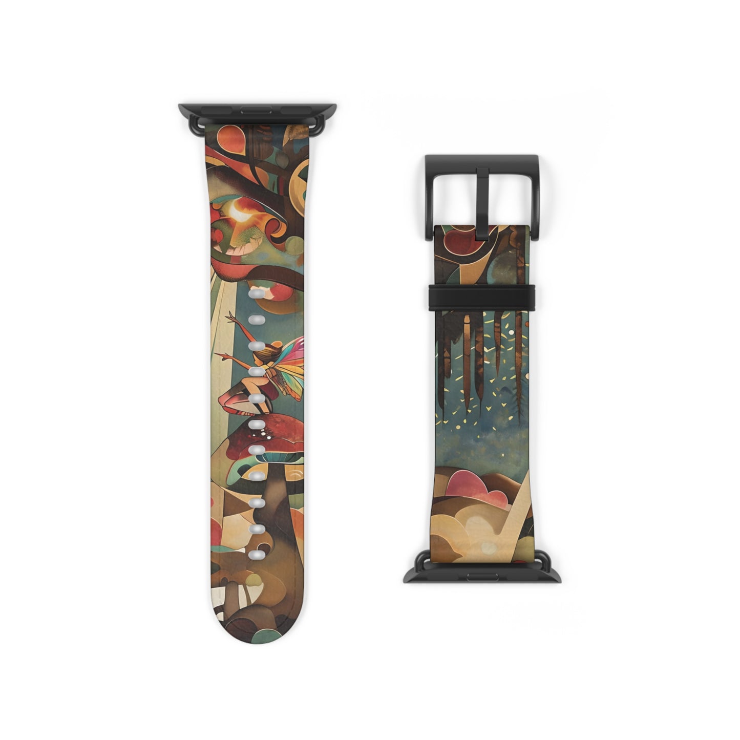 Enchanted Orchard Apple Watch Band - Artistic Fantasy Strap, Elegant Fairy Design, Premium Gift for Smartwatch Lovers