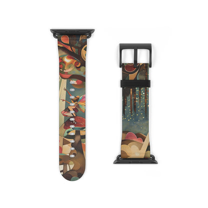 Enchanted Orchard Apple Watch Band - Artistic Fantasy Strap, Elegant Fairy Design, Premium Gift for Smartwatch Lovers
