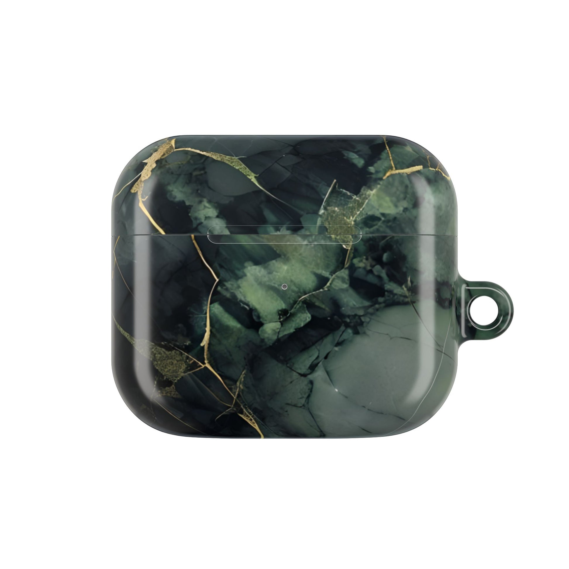 Verdant Vein AirPod Case - Green Marble Earbud Cover for Gen 1, 2, 3, Pro Gen 1 & 2