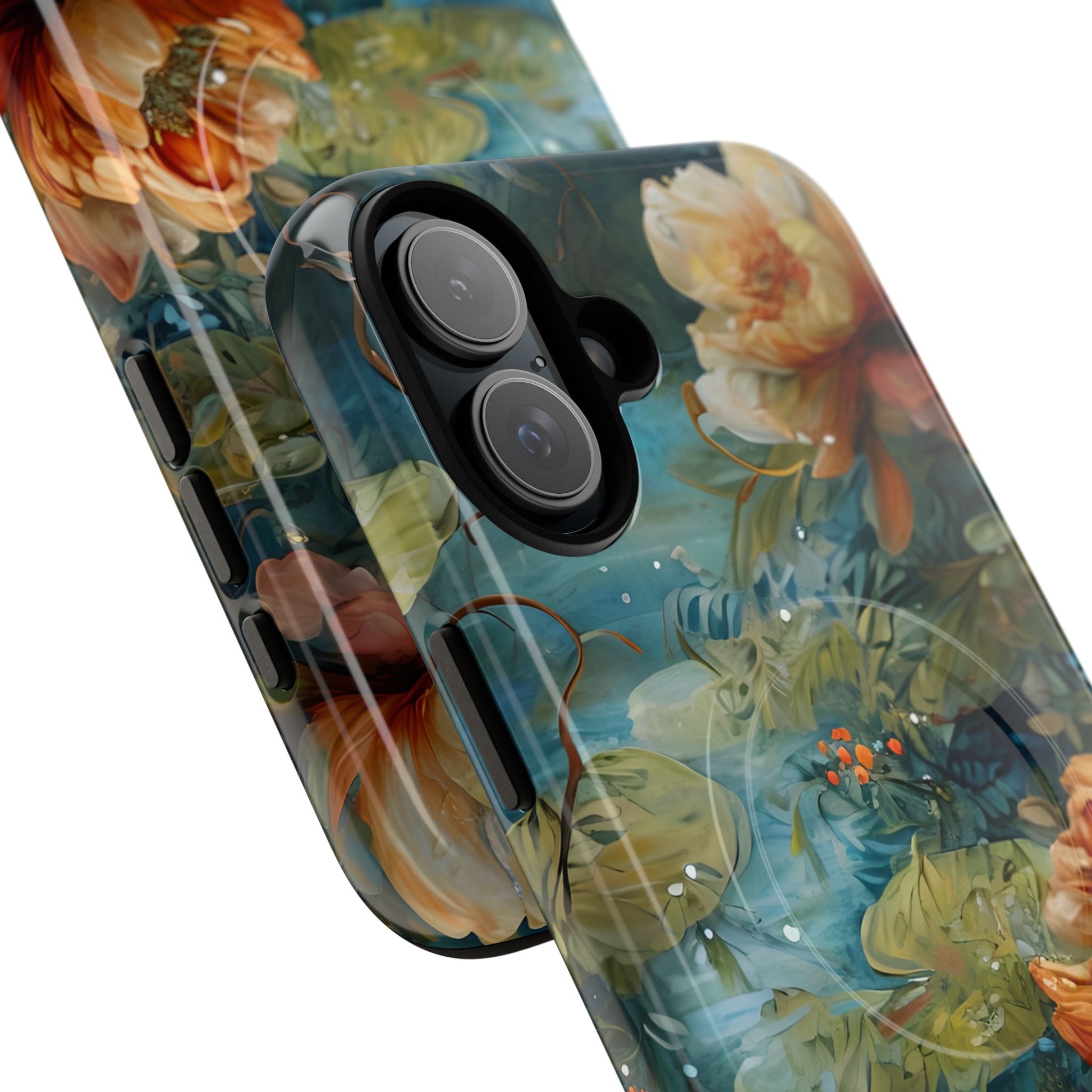 Waterlily Nocturne iPhone 16 Plus Case - Artistic Tough Cover - MagSafe Compatible - Premium Drop Protection