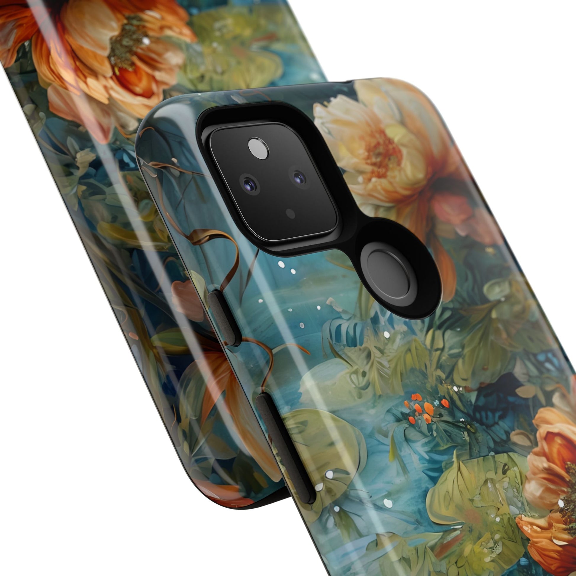 Waterlily Nocturne Tough Case for Google Pixel 4a 5G - Premium Artistic Shockproof Cover, Elegant Protective Phone Case