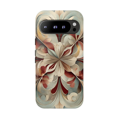 Vintage Baroque Blossom - Ornate Floral Art Google Pixel Tough Phone Case - Elegant Baroque-Inspired Design