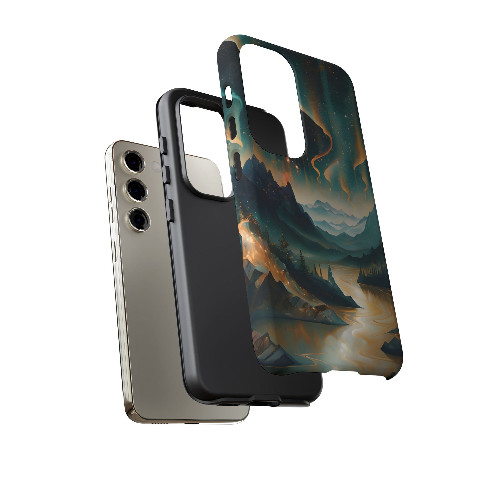 Aurora Dreamscape Samsung Galaxy S23 Tough Case - Artistic Northern Lights Cover - Premium Abstract Design