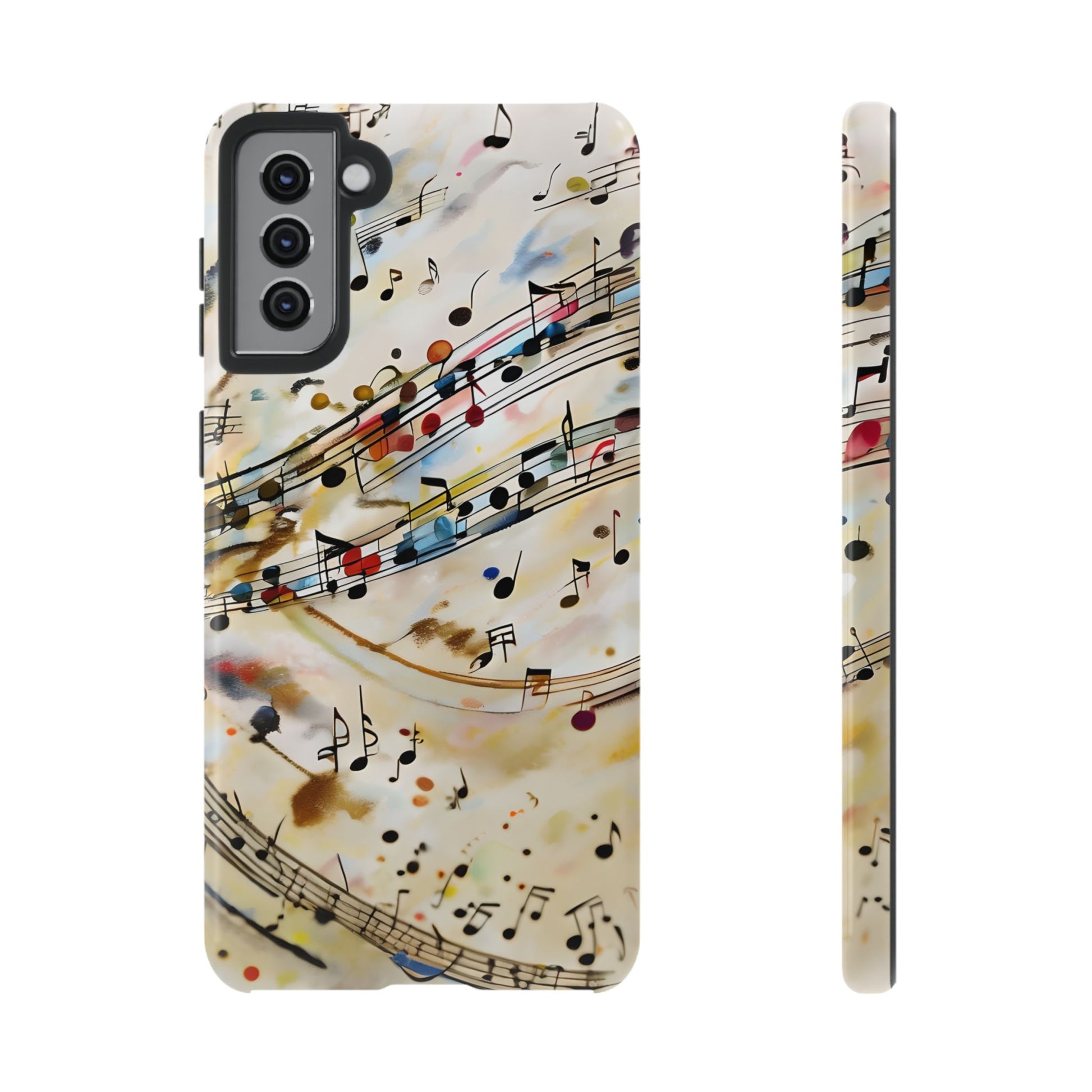 Melodic Flow Abstract Music Notes Tough Case for Samsung Galaxy S21 Plus - Premium Shockproof Designer Phone Cover
