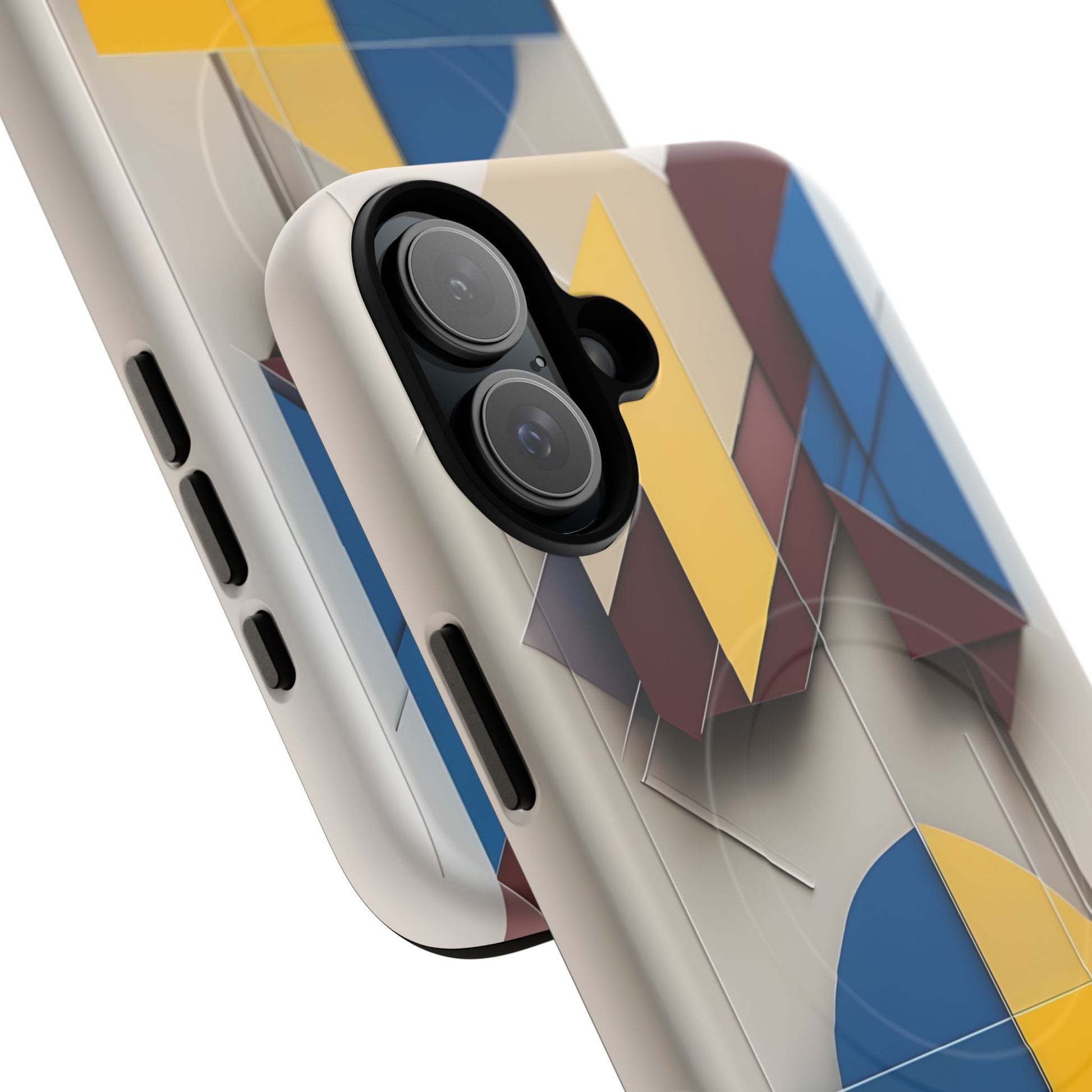 Chromatic Construct iPhone 16 Plus MagSafe Phone Case -Modern Geometrical Design, Primary Colors