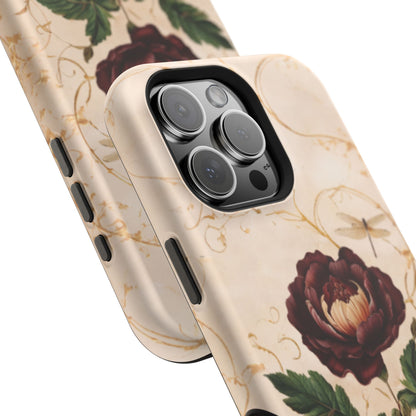 Vintage Burgundy Rose iPhone MagSafe Case