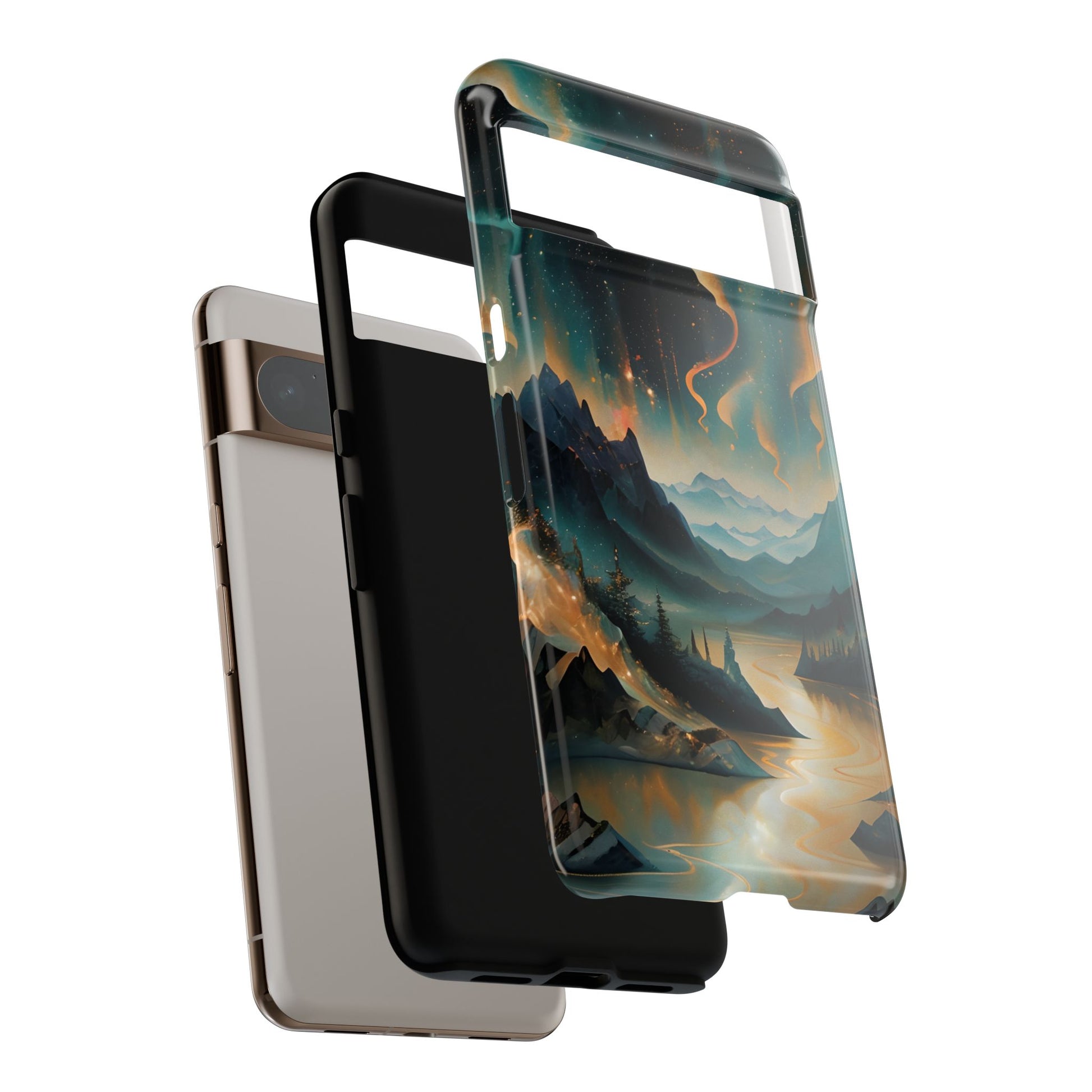 Aurora Dreamscape Tough Case for Google Pixel 8 Pro - Northern Lights Artistic Shockproof Cover, Elegant Protective Phone Case