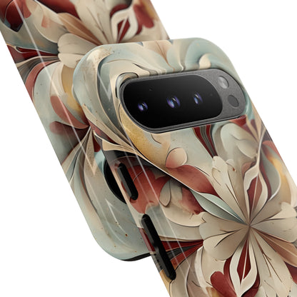 Vintage Baroque Blossom - Ornate Floral Art Google Pixel Tough Phone Case - Elegant Baroque-Inspired Design