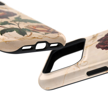 Vintage Burgundy Rose iPhone MagSafe Case