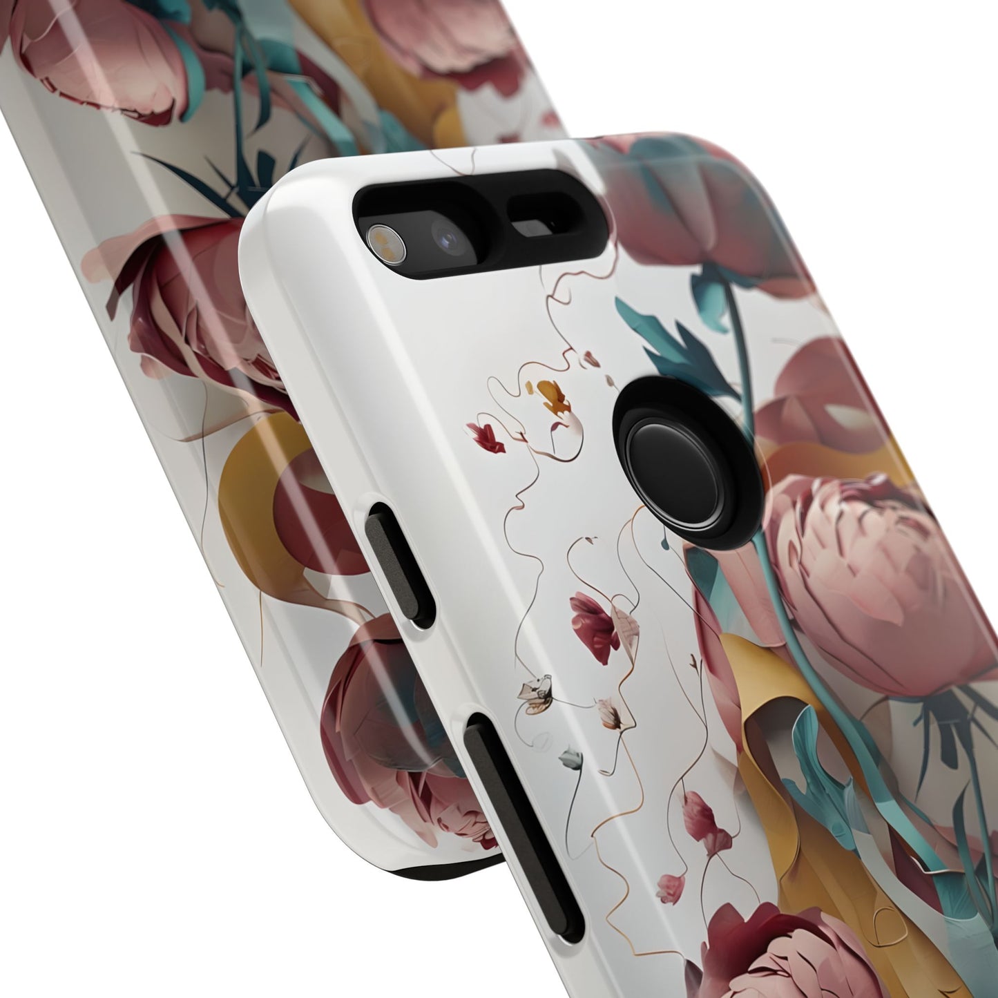 Blushing Peony Veil Google Pixel Tough Case