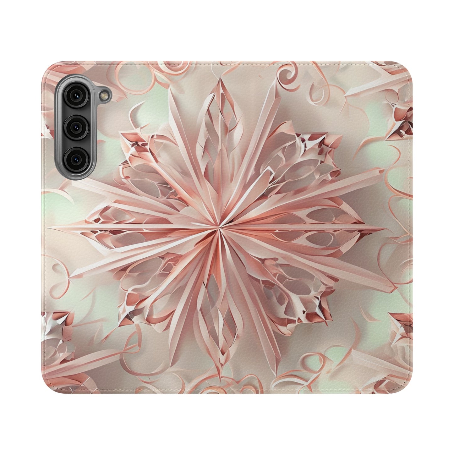 Blush Frost - Abstract Wallet Phone Case for Samsung Galaxy
