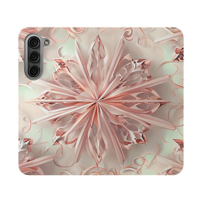 Blush Frost - Abstract Wallet Phone Case for Samsung Galaxy