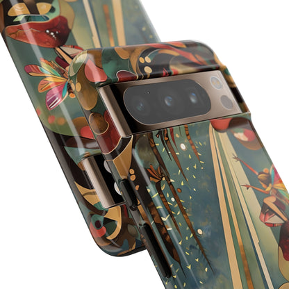 Enchanted Orchard enchanted forest fairy artwork Google Pixel phone case angled view