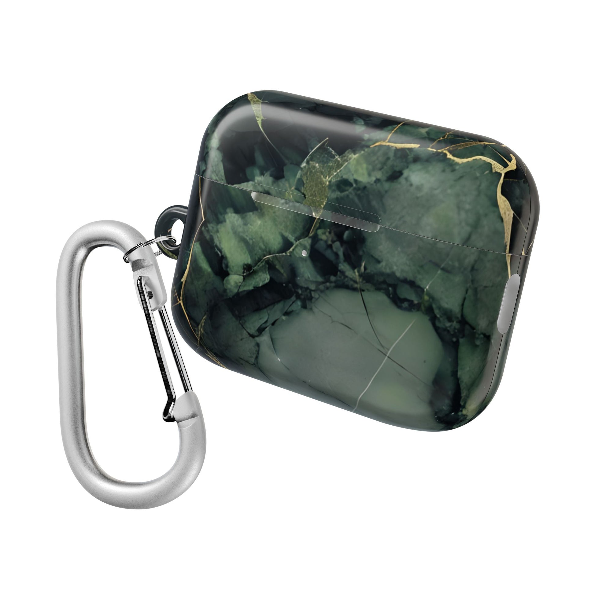 Verdant Vein AirPod Case - Green Marble Earbud Cover for Gen 1, 2, 3, Pro Gen 1 & 2
