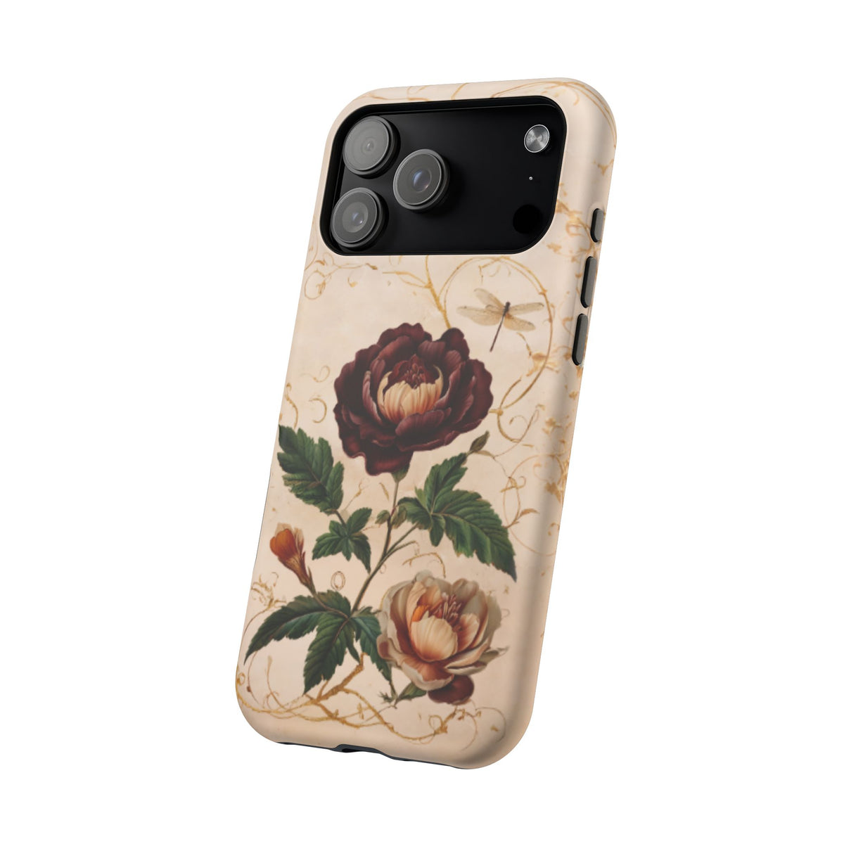 Vintage Burgundy Rose iPhone MagSafe Case