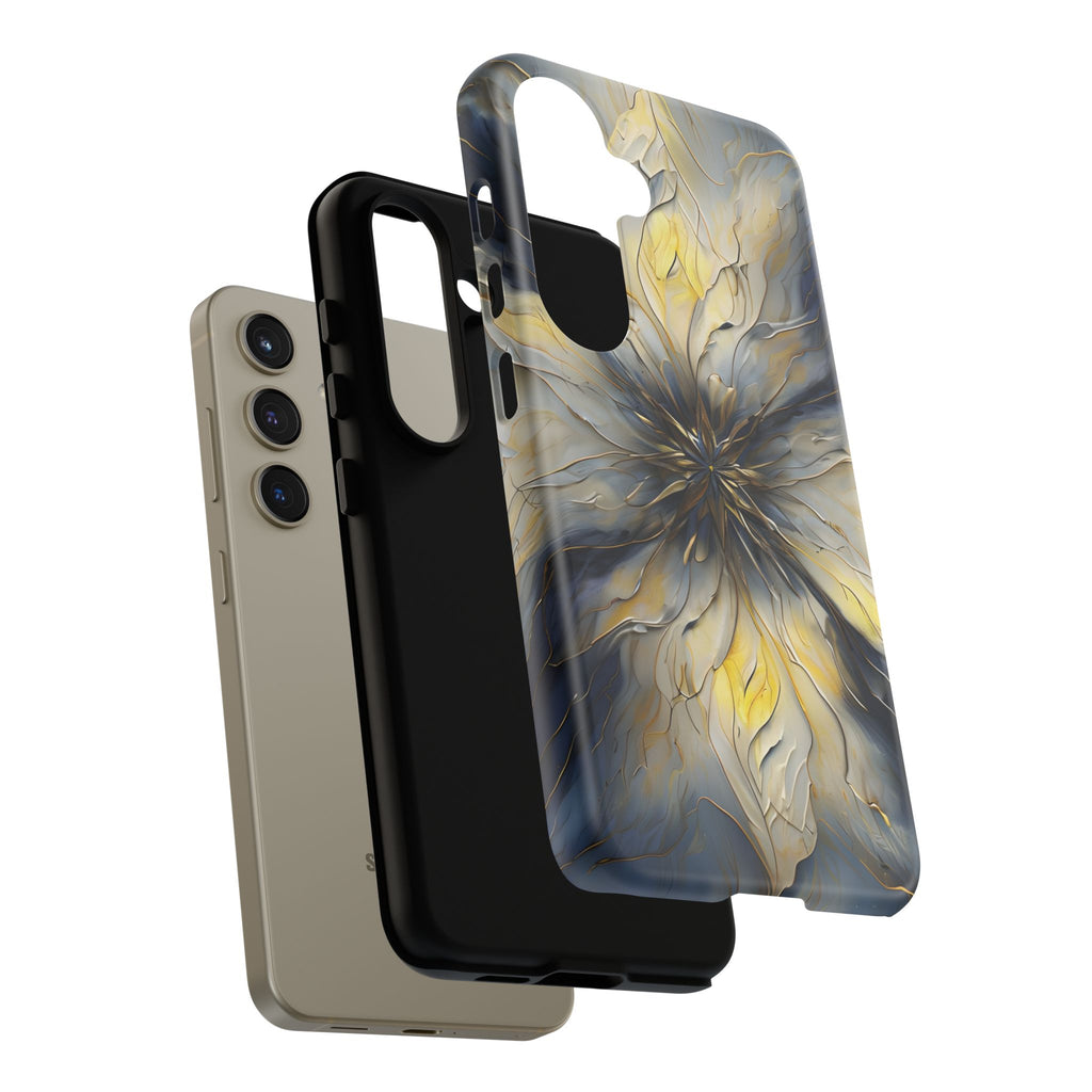 Luminous Petal Tough Case for Samsung Galaxy S24 - Premium Shockproof Designer Phone Cover