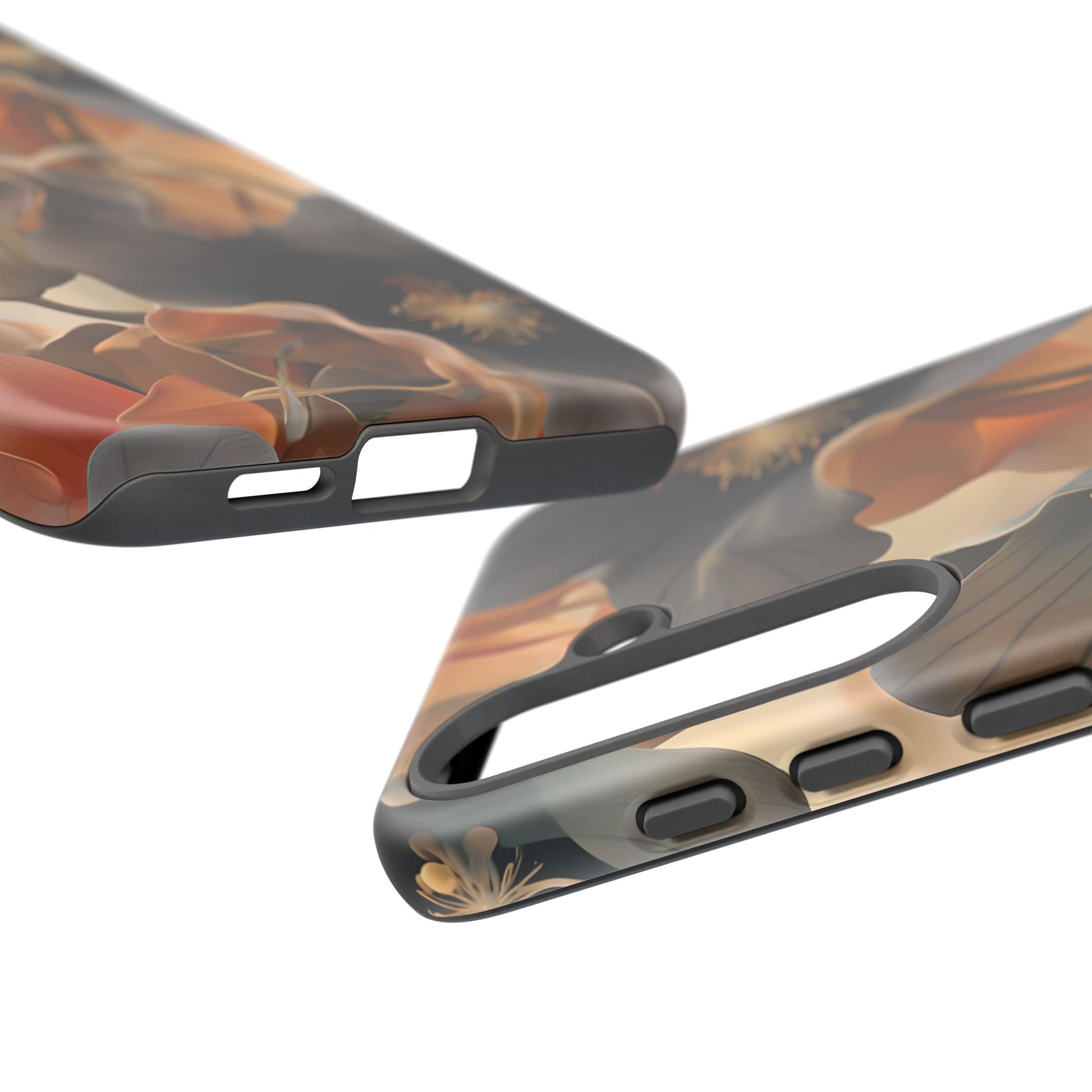 Autumn Ember - Moody Floral Art Samsung Galaxy S25 Plus Tough Phone Case - Warm Earthy Botanical Design