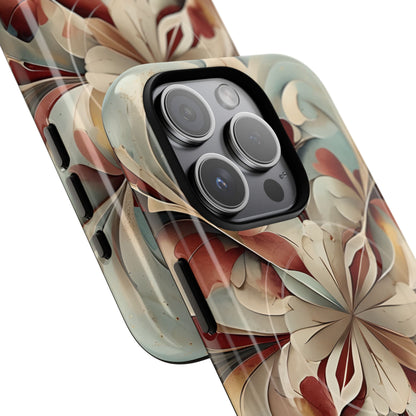 Vintage Baroque Blossom - Ornate Floral Art iPhone MagSafe Phone Case - Elegant Baroque-Inspired Design