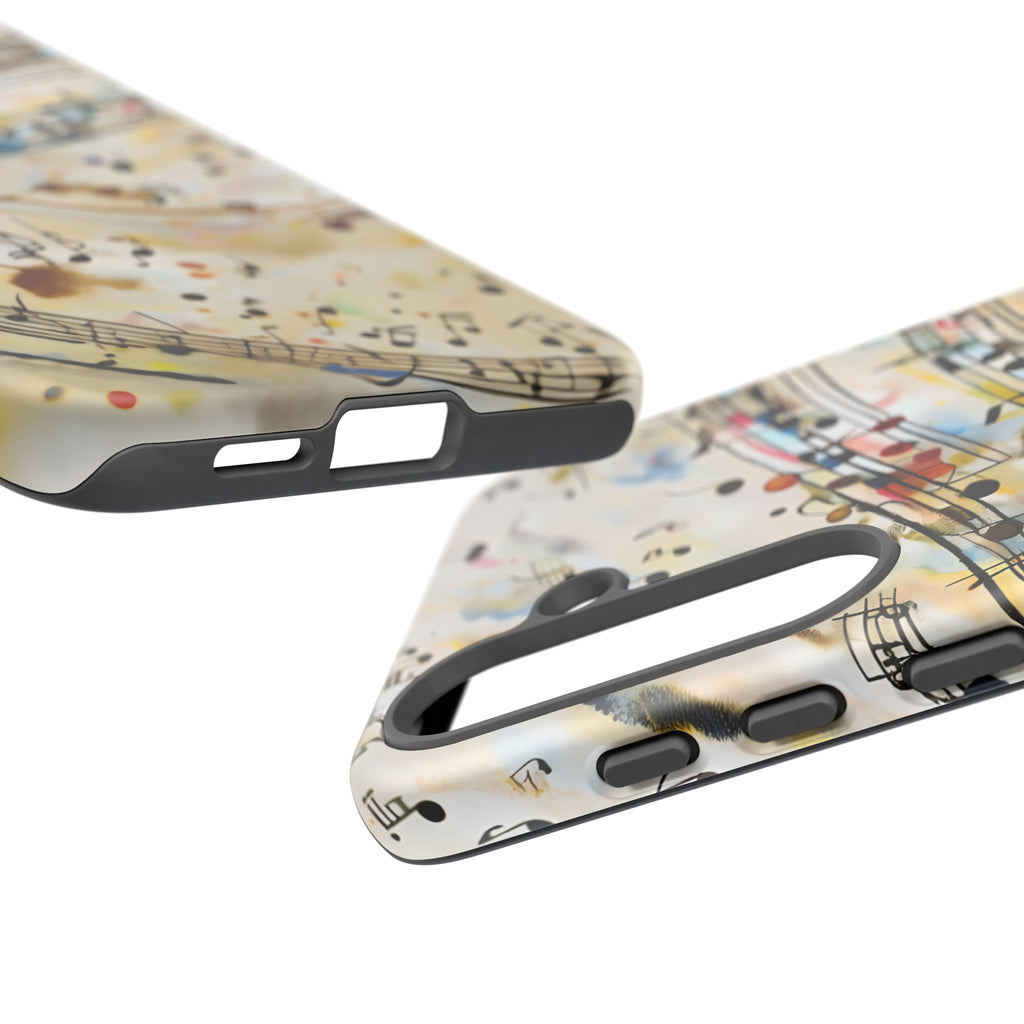 Melodic Flow Abstract Music Notes Tough Case for Samsung Galaxy S25 Plus- Premium Shockproof Designer Phone Cover