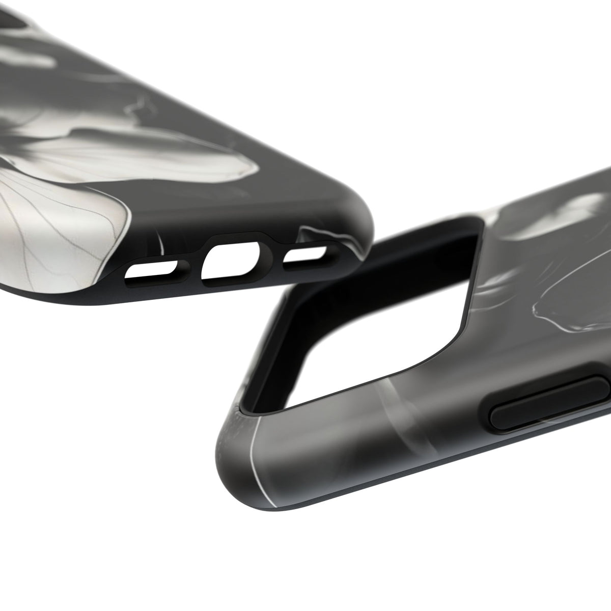 Monochrome Magnolia iPhone MagSafe Case