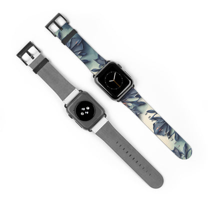 Frosted Indigo Bloom Apple Watch Band Strap - Ethereal design