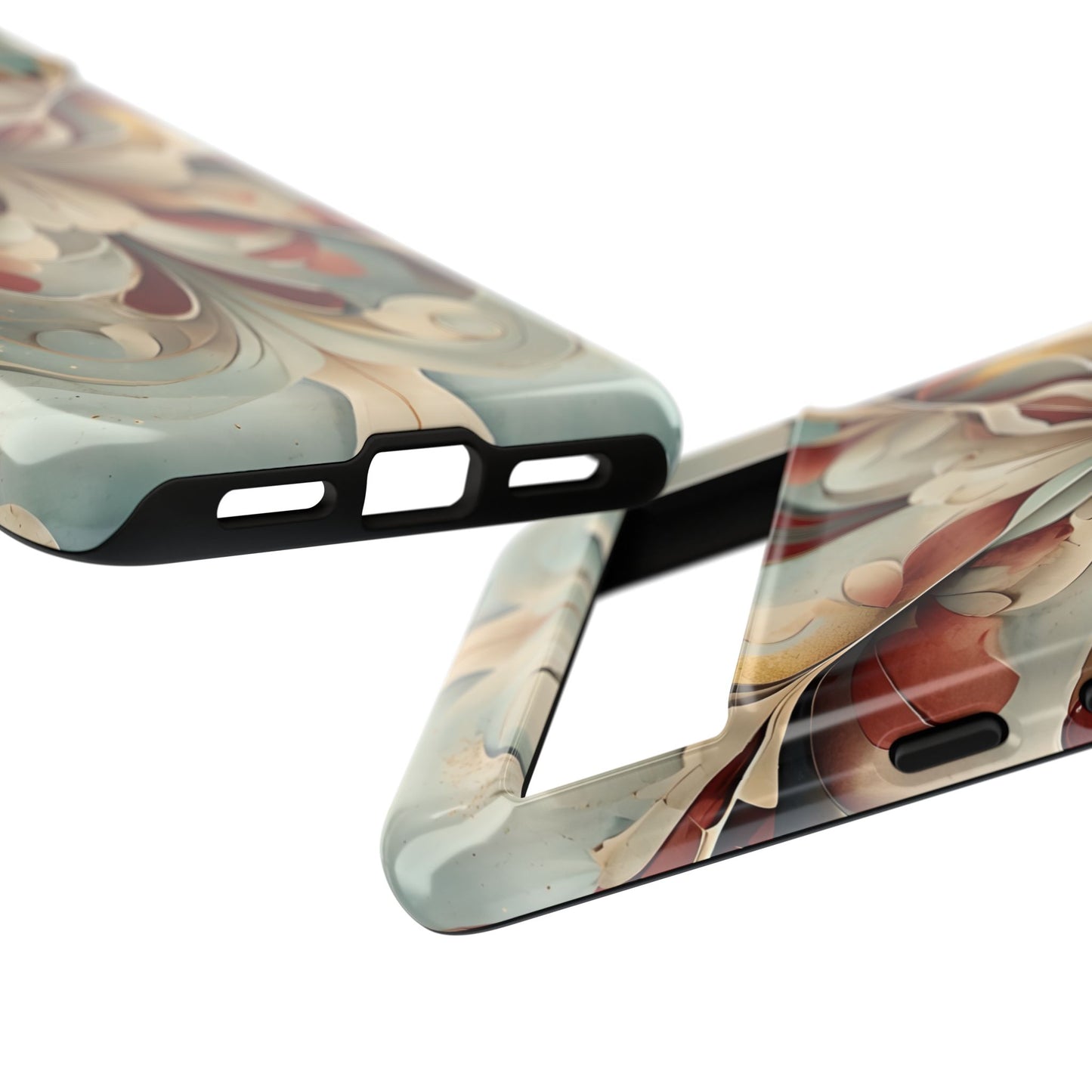 Vintage Baroque Blossom - Ornate Floral Art Google Pixel Tough Phone Case - Elegant Baroque-Inspired Design