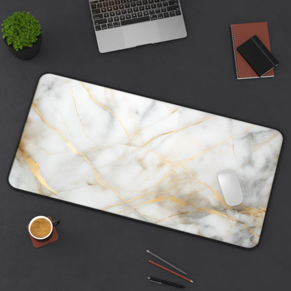 Golden Vein Desk Mat - Premium Office Desk Pad, 3 Sizes Available, Artistic Workspace Protection