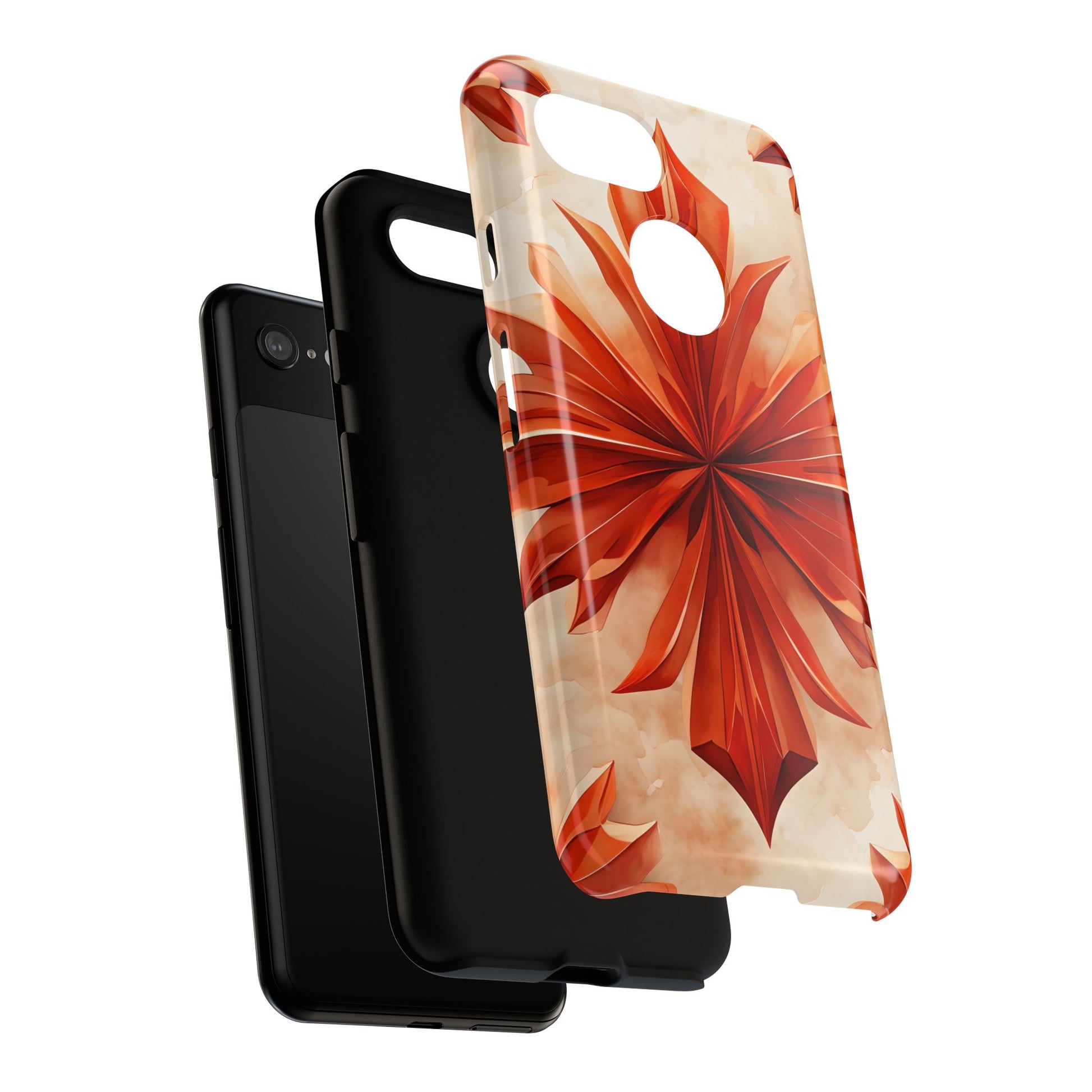 Sunset Fleur Google Pixel 3 - Kaleidoscope Collection of MagSafe Compatible - Vibrant Sunset Flower Design