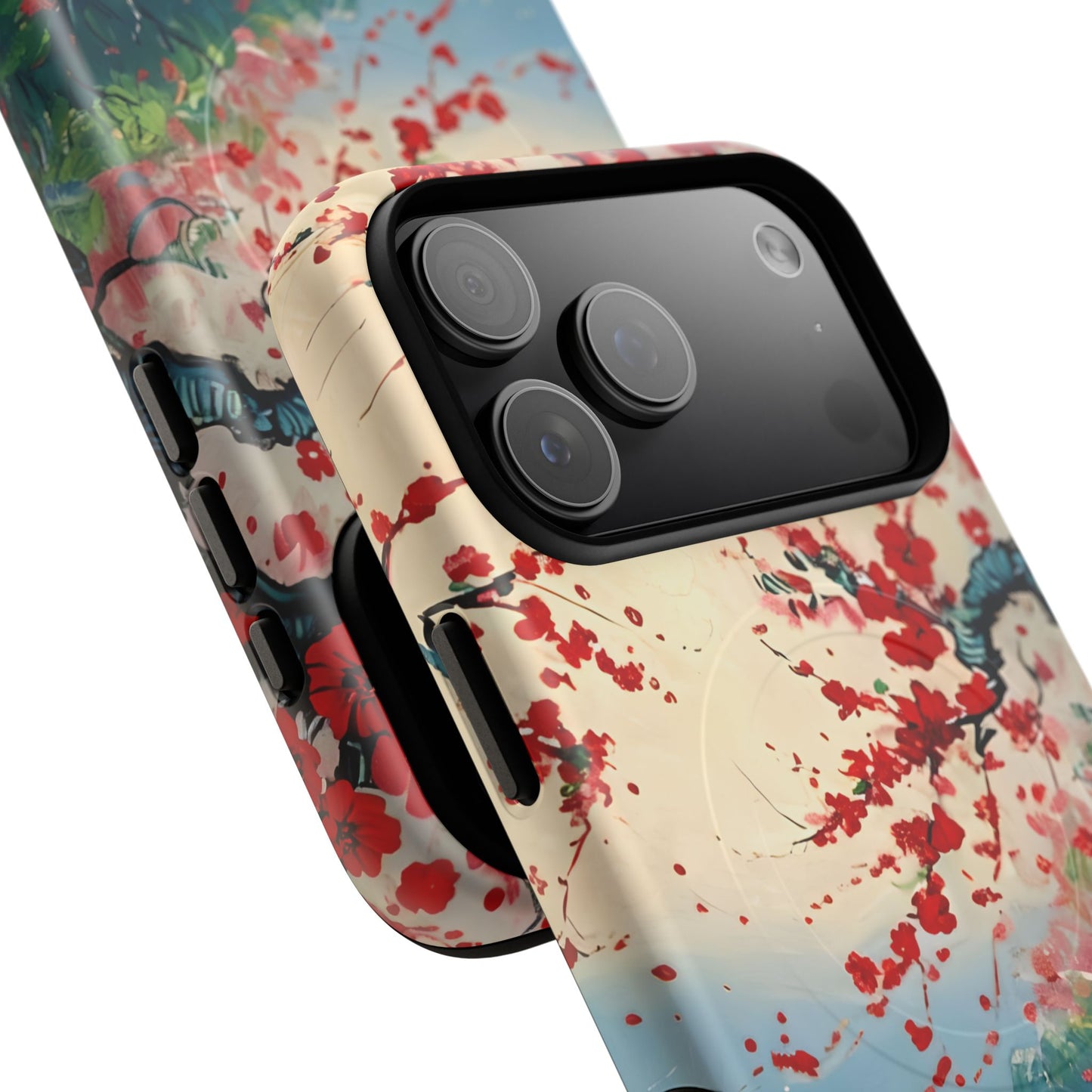 Crimson Blossom Lake iPhone MagSafe Case