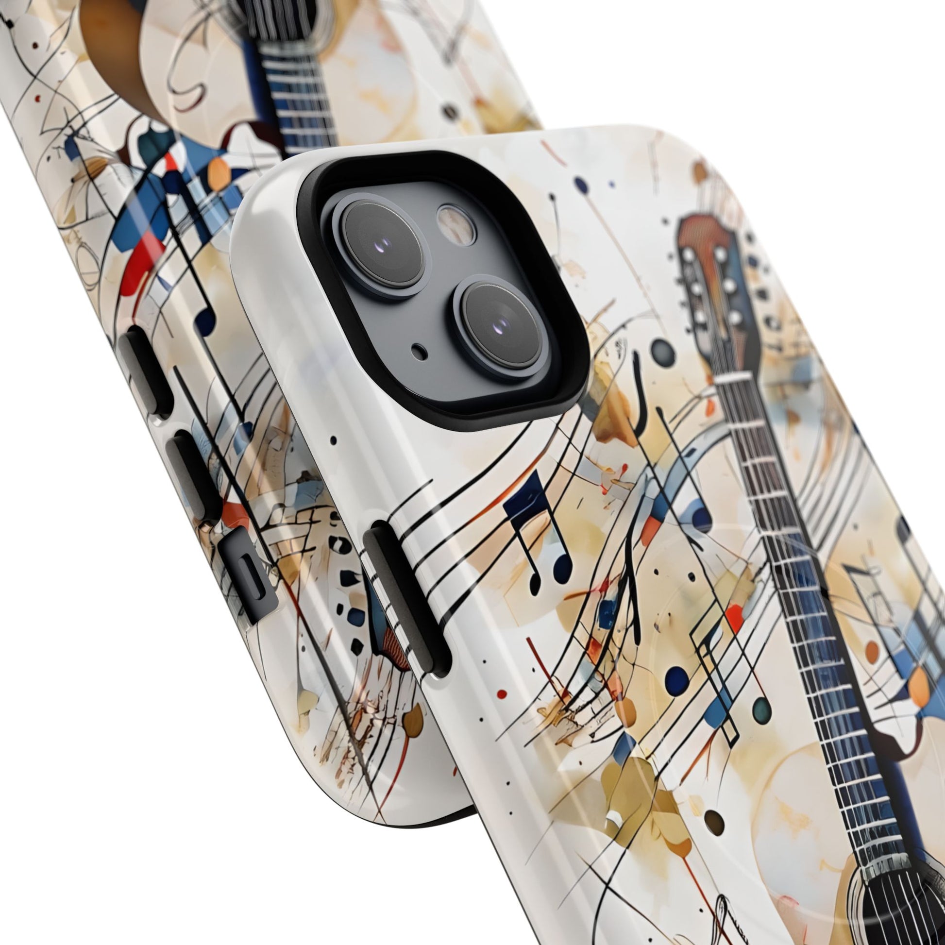 Strum and Flow Acoustic Guitar Art iPhone 14 Plus MagSafe Case