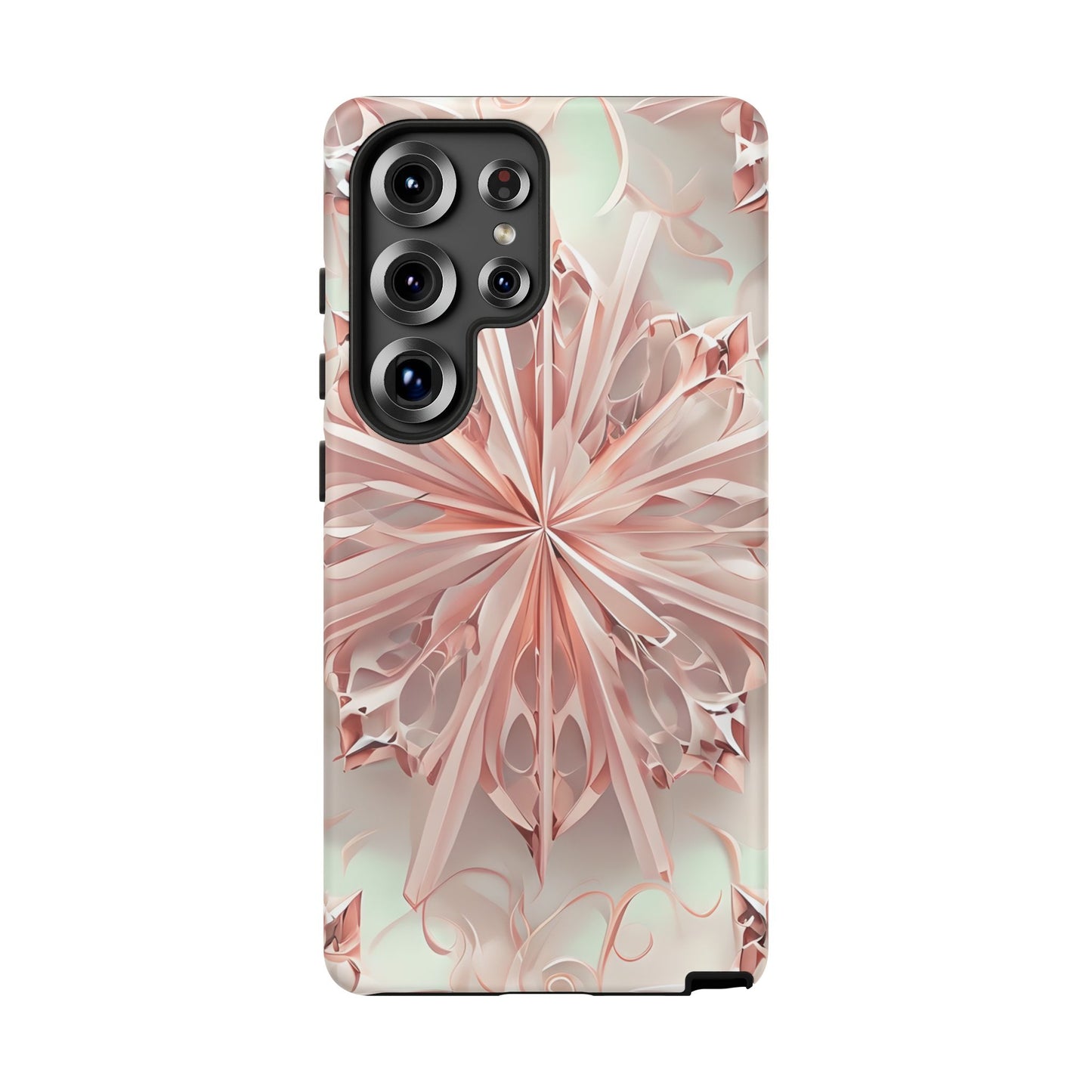 Blush Frost from our Kaleidoscope Collection - Samsung Galaxy tough case - Soft Pink Geometric Floral Design