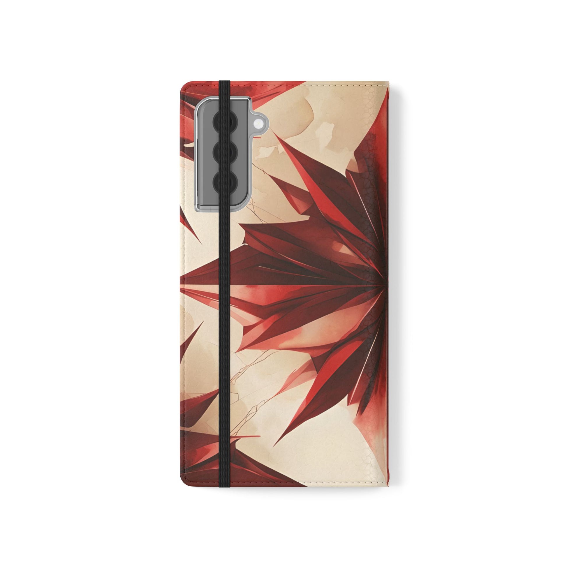 Ruby Compass Samsung Galaxy S21 Plus Wallet Case - Bold Geometric Flip Cover with Card Slots