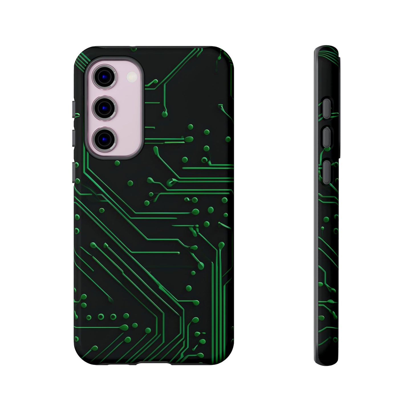 Green Circuit Grid Samsung Case