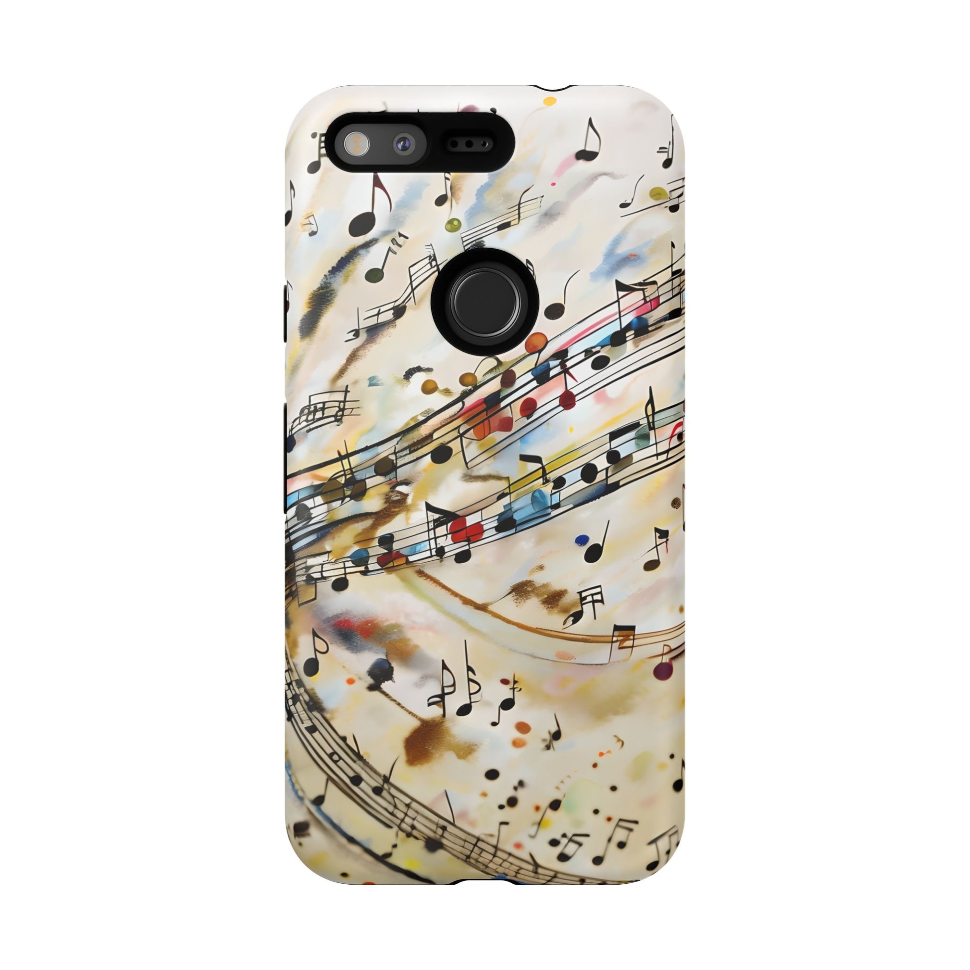Melodic Flow Abstract Music Notes Tough Case for Google Pixel - Shockproof Phone Cover