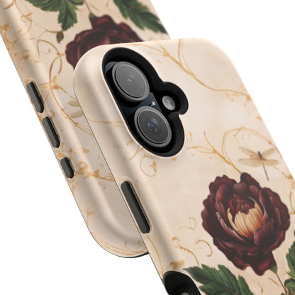 Vintage Burgundy Rose iPhone MagSafe Case