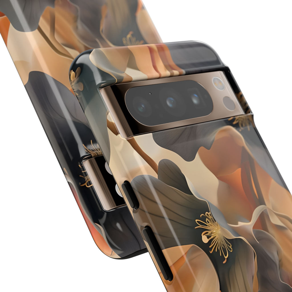 Autumn Ember - Moody Floral Art Google Pixel 8 Pro Tough Phone Case - Warm Earthy Botanical Design