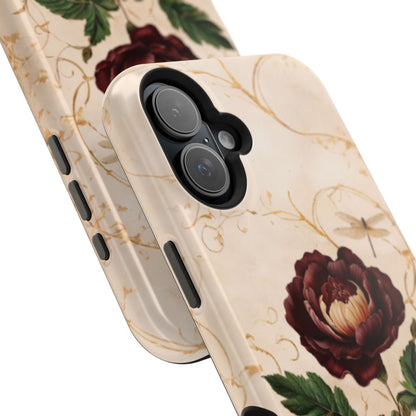 Vintage Burgundy Rose iPhone MagSafe Case